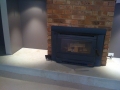 Trevertine fireplace surround