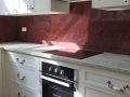 Valley White Granite top with Ruby Red Marble Splashback