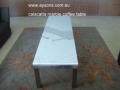 Calacatta Marble coffee table with stainess steel base