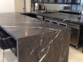 Charcoal Lightning Marble Bench Tops With 50mm mitre edges